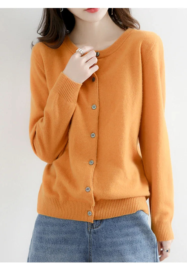 Round Neck Cardigan