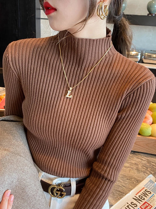 Basic Knitted Turtlneck Sweater