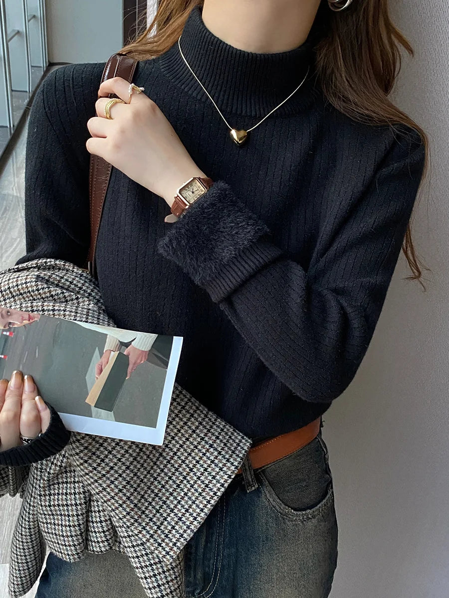Retro Turtleneck Pullovers Sweater