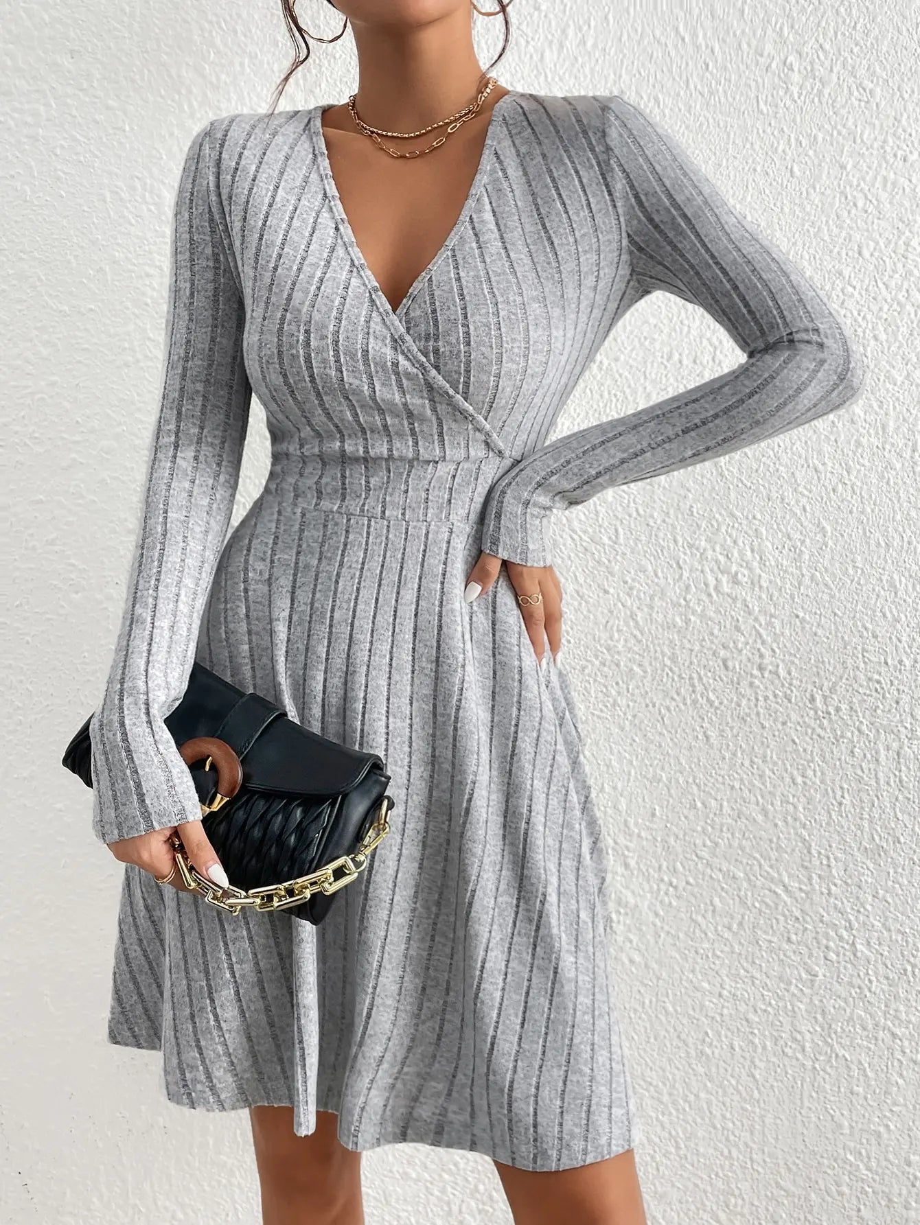 Autumn/Winter Knit Long Sleeve Dress