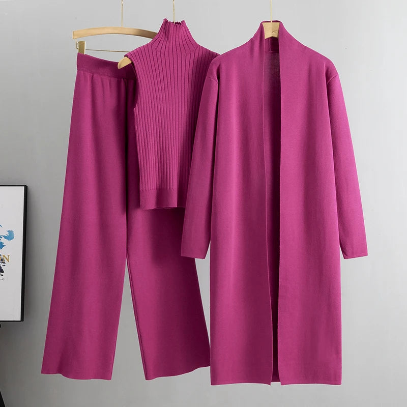 Cardigan Tracksuits 3 Piece Set sweater