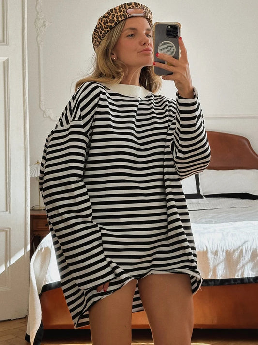 Striped 95% Cotton Oversized