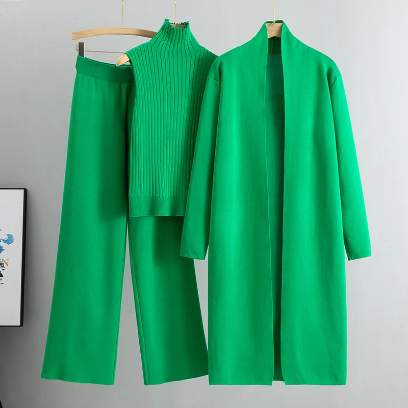 Cardigan Tracksuits 3 Piece Set sweater