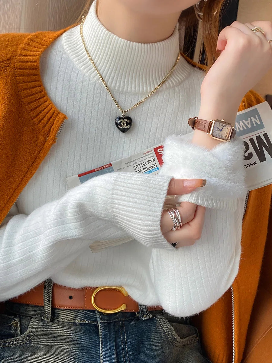 Retro Turtleneck Pullovers Sweater