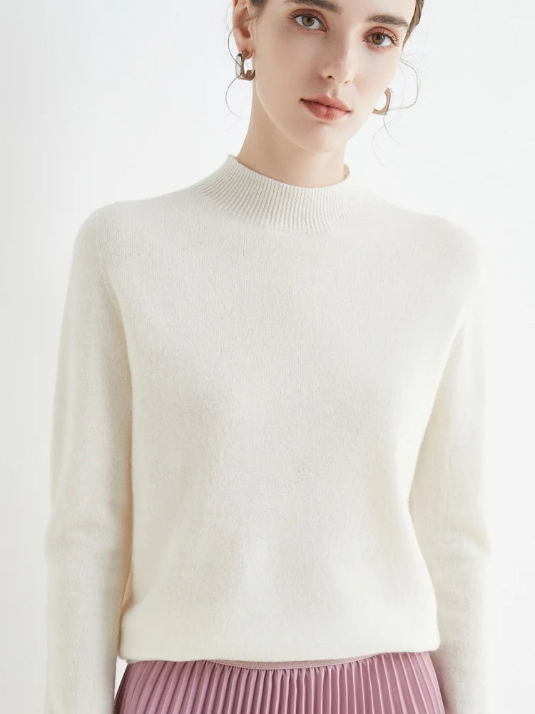 Mock-neck Pullover Sweater