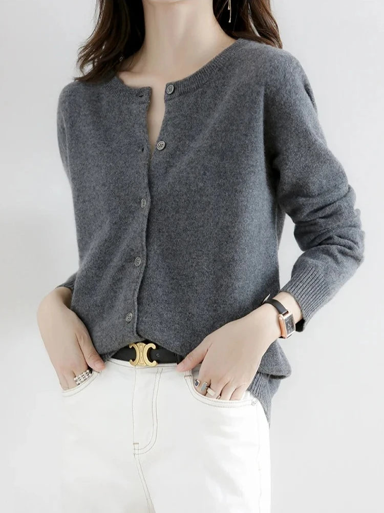 Round Neck Cardigan