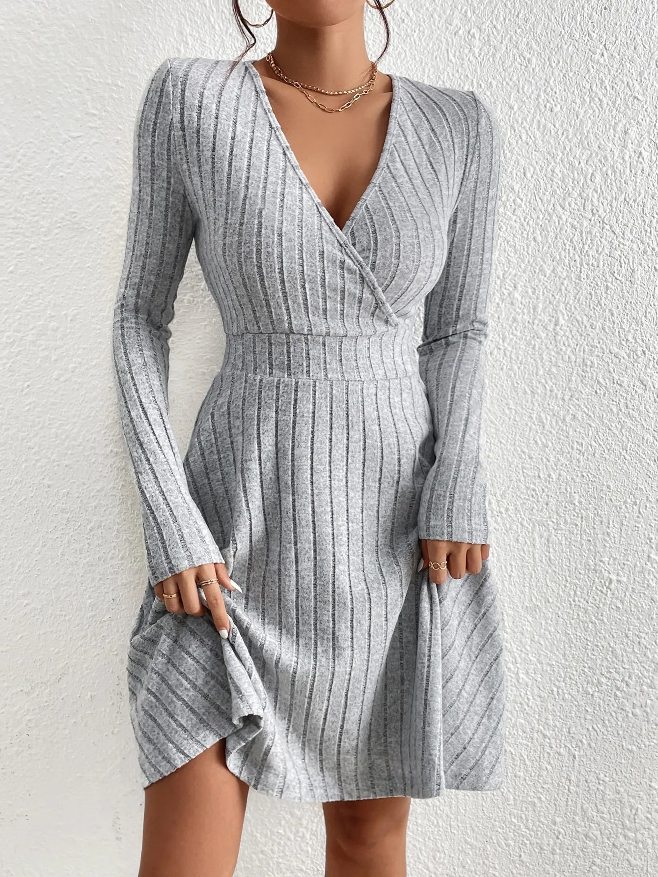Autumn/Winter Knit Long Sleeve Dress