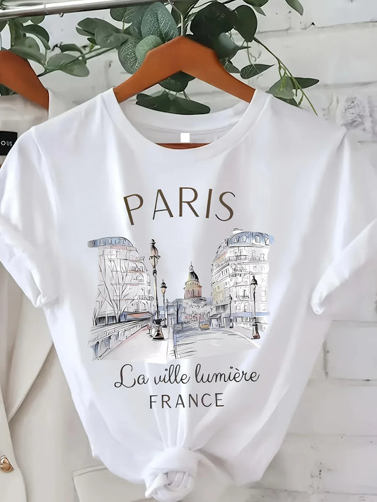 Paris Short Sleeve Crew Neck T-shirt