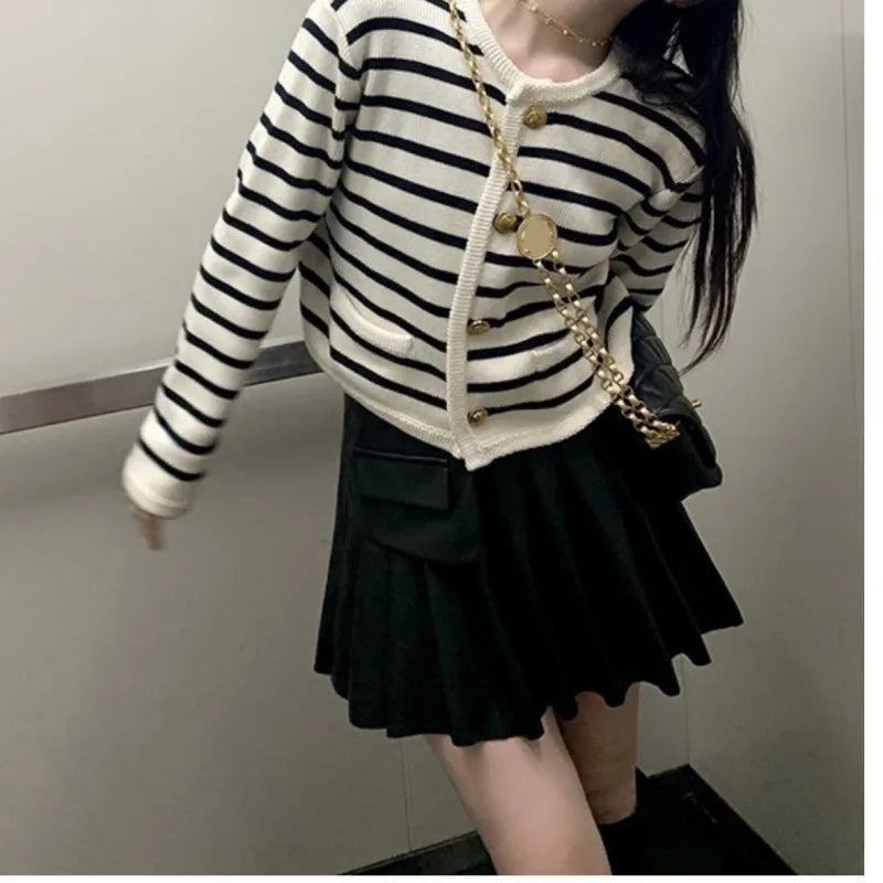 Stripe Knitted Cardigan