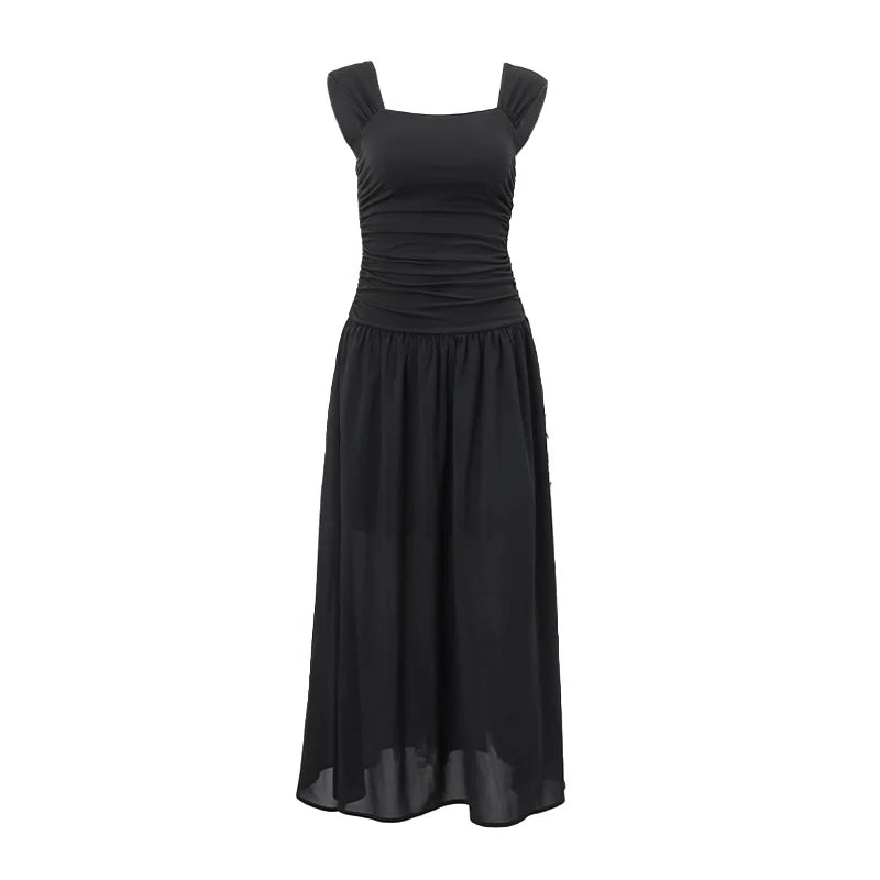Ruched Bodycon Solid Maxi Dress