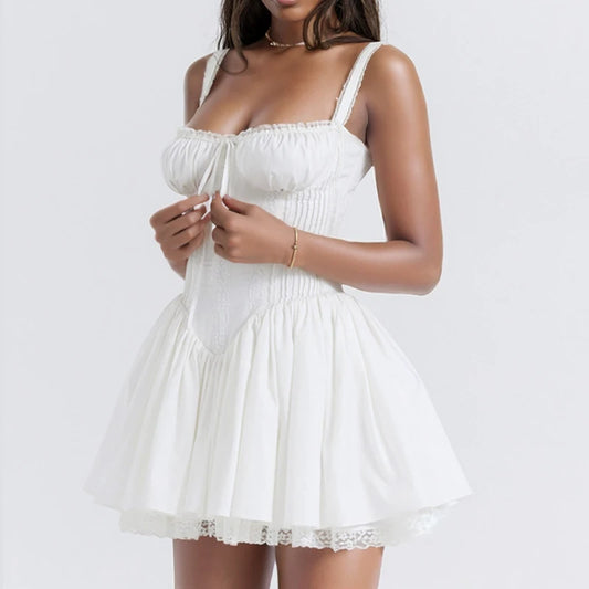 Slash Neck Sleeveless Dress