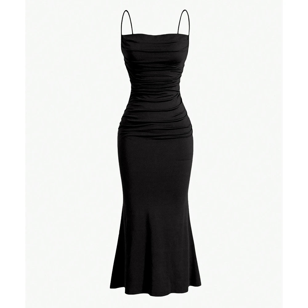 Maxi Spaghetti Strap Party Dress