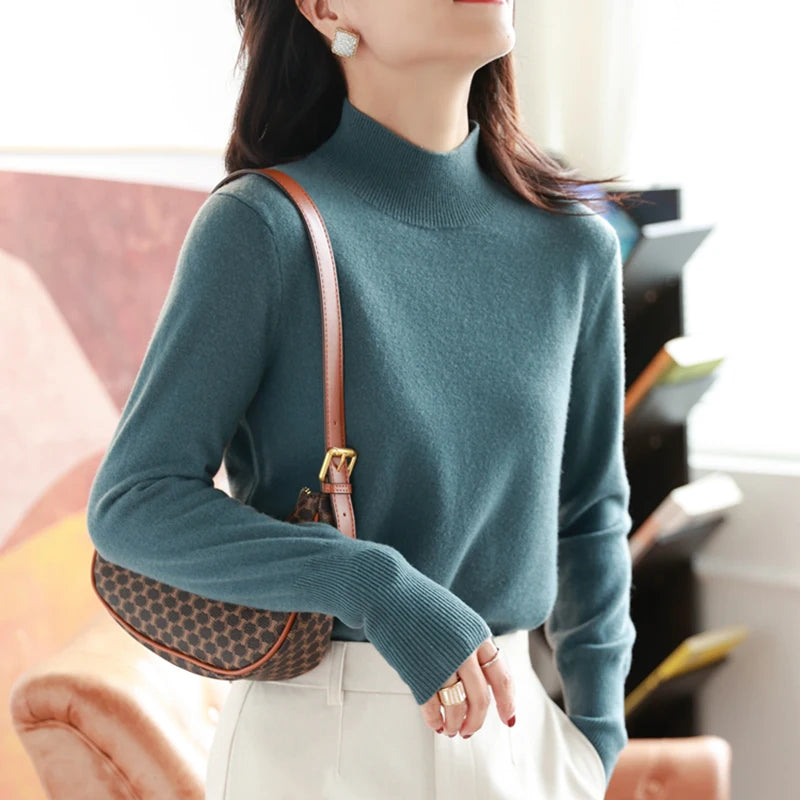 Chic Turtleneck Pullover Sweater