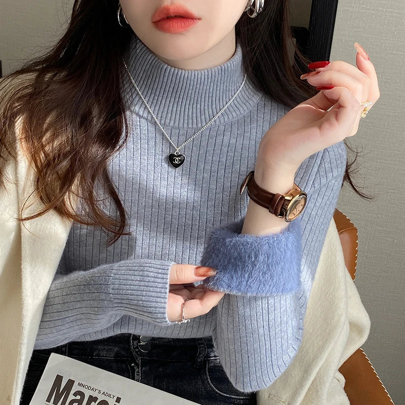 Retro Turtleneck Pullovers Sweater