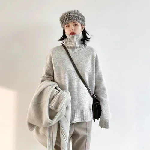 Sweater Loose Turtleneck Pullover Sweater