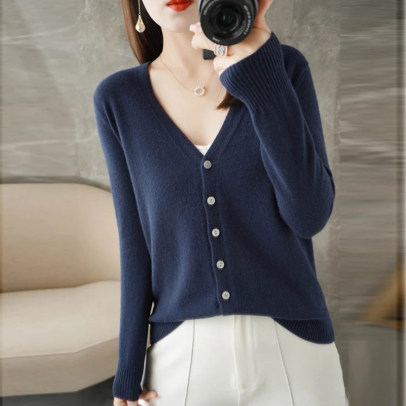 V-Neck Temperament Loose Sweater
