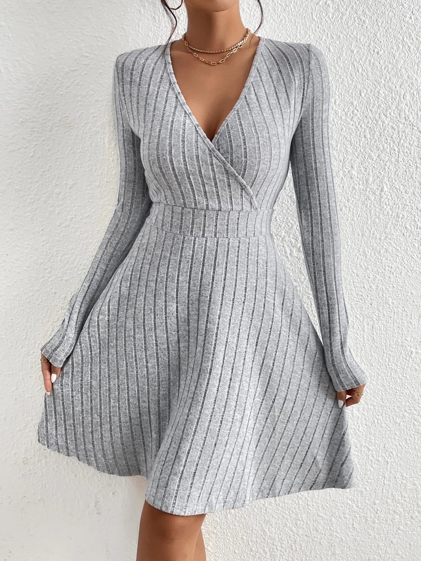 Autumn/Winter Knit Long Sleeve Dress