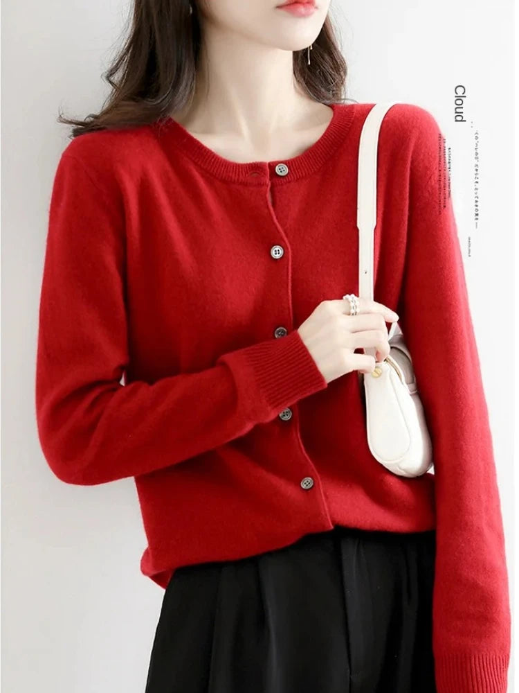 Round Neck Cardigan