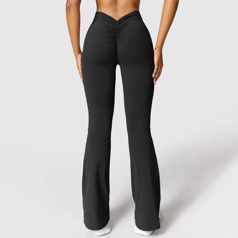 V-back Waist Micro Horn Leggings