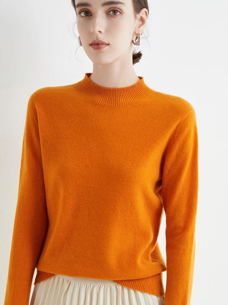 Mock-neck Pullover Sweater
