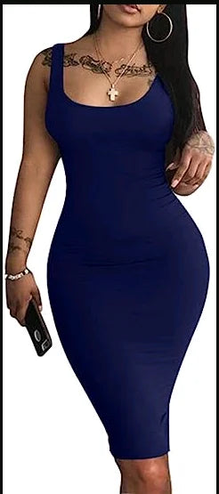 Tank Top Sleeveless midi Dress