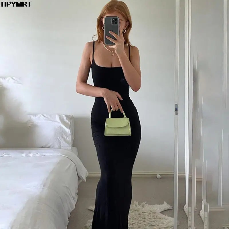 Satin Slip Sleeveless Backless Maxi Dress