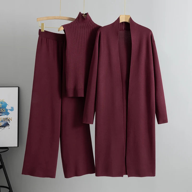 Cardigan Tracksuits 3 Piece Set sweater