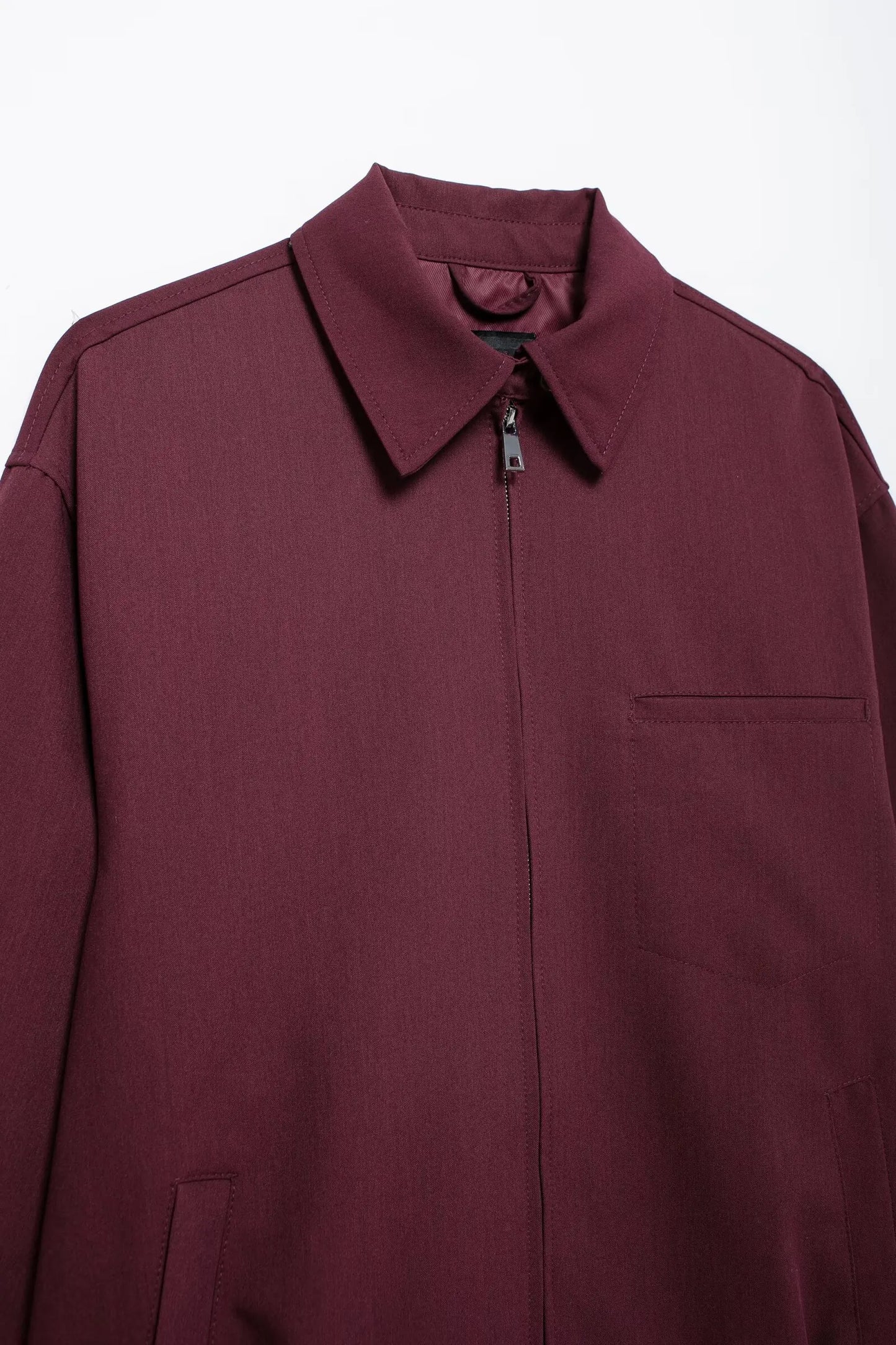 Zipper Long Sleeve Loose Jacket