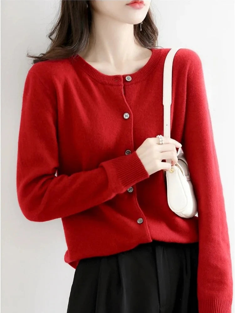Round Neck Cardigan