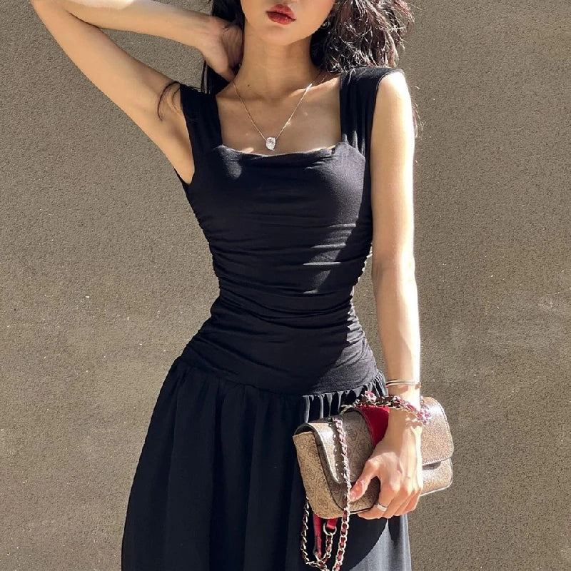 Ruched Bodycon Solid Maxi Dress