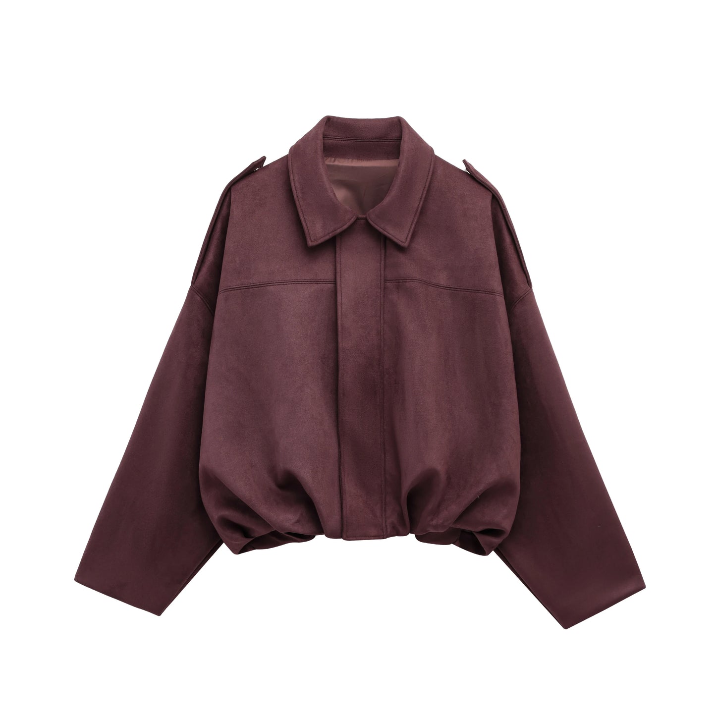 Casual Brown Green Suede Jacket
