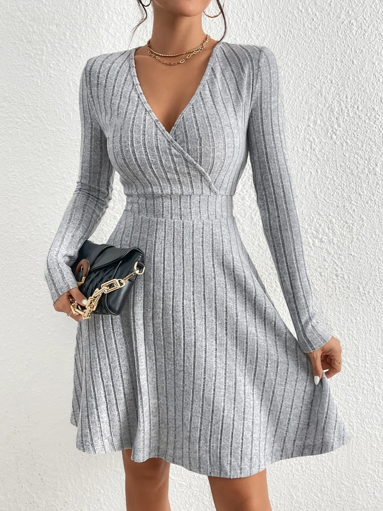Autumn/Winter Knit Long Sleeve Dress