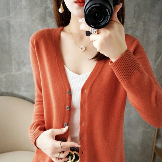 V-Neck Temperament Loose Sweater