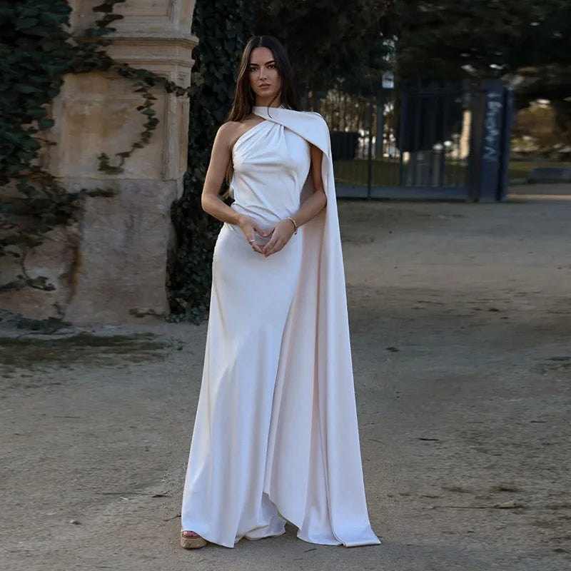 Halter Off Shoulder Sleeveless Maxi Dress