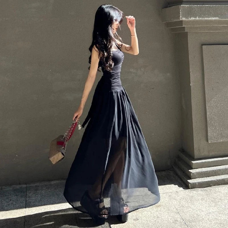 Ruched Bodycon Solid Maxi Dress