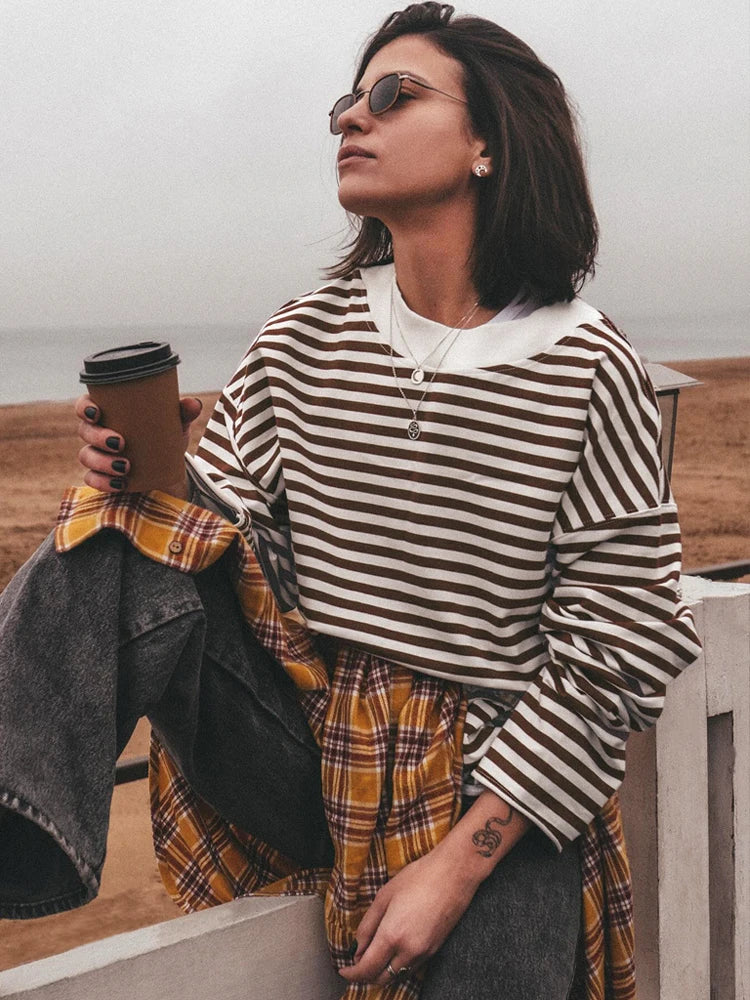 Striped 95% Cotton Oversized