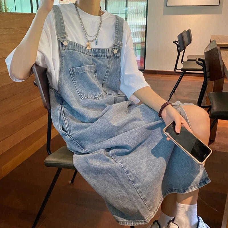 Denim Sleeveless Overall Dress