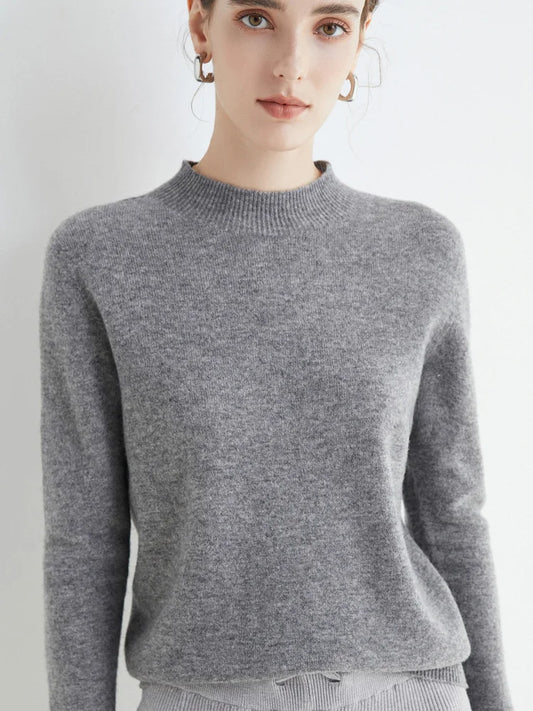 Mock-neck Pullover Sweater