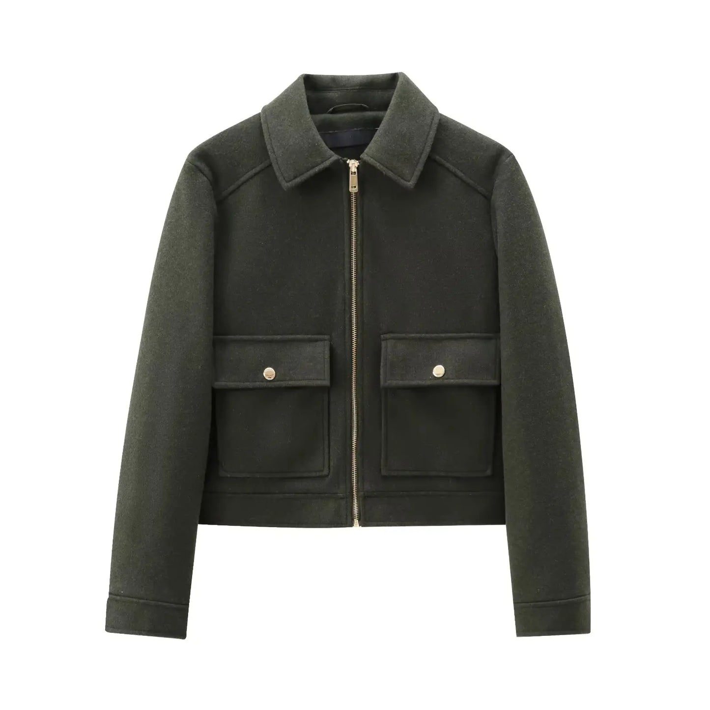 Winter Long Sleeve Pocket Jacket