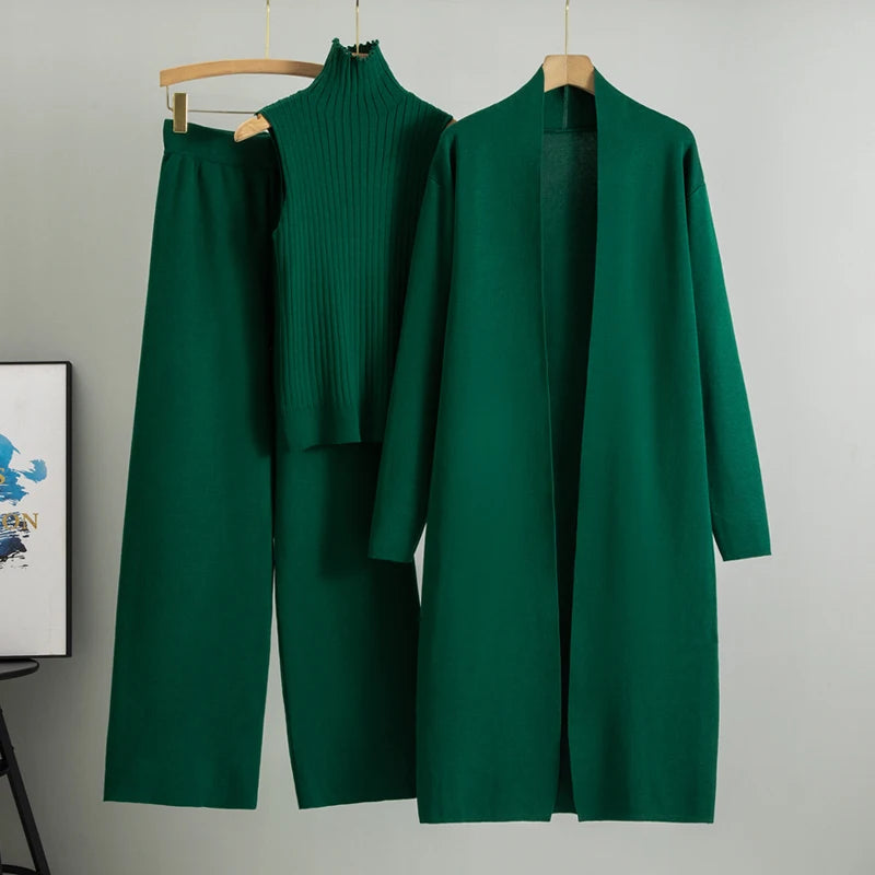 Cardigan Tracksuits 3 Piece Set sweater
