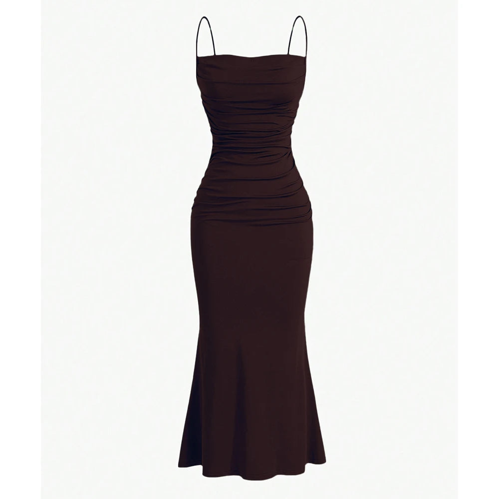 Maxi Spaghetti Strap Party Dress