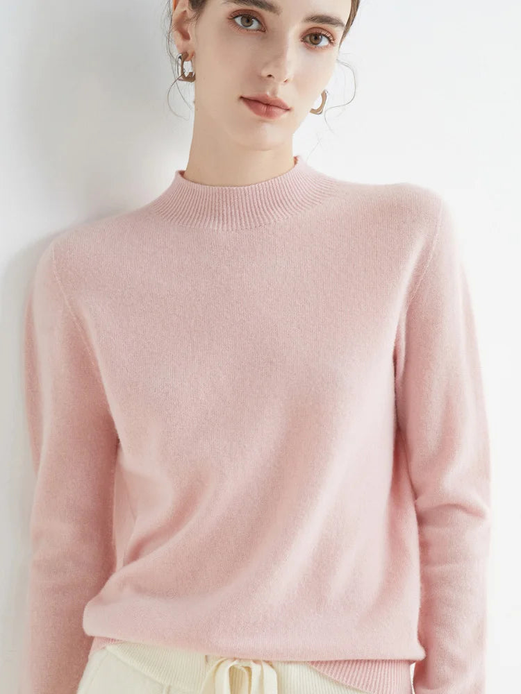 Mock-neck Pullover Sweater