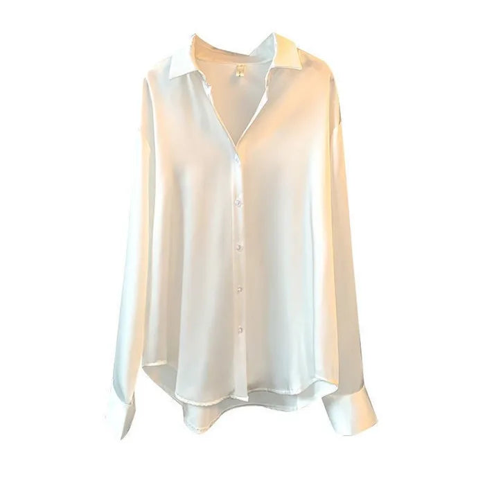Elegant Satin Loose Shirt
