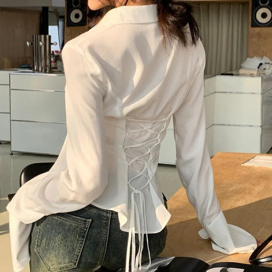 Casual Bandage Shirt