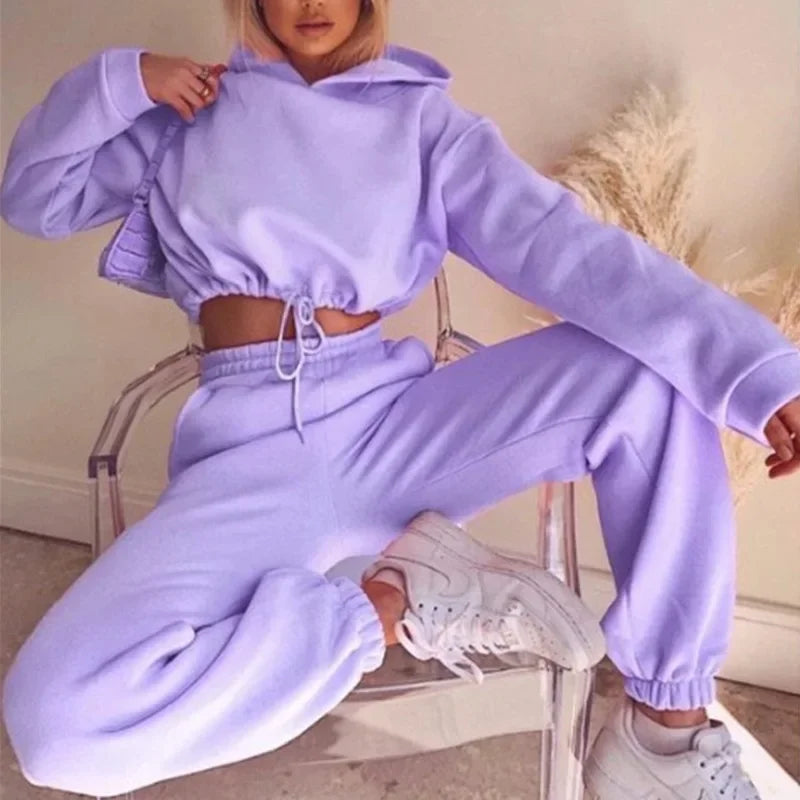 Casual, Trendy & Comfortable Long-Sleeve Two-Piece Sports Set