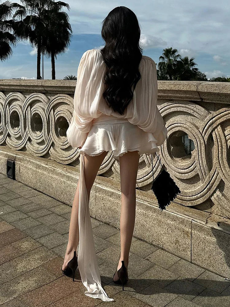 Elegant Ruched Mini Dress