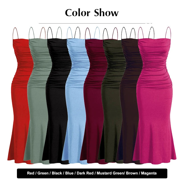 Maxi Spaghetti Strap Party Dress