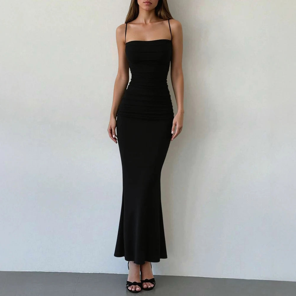 Maxi Spaghetti Strap Party Dress