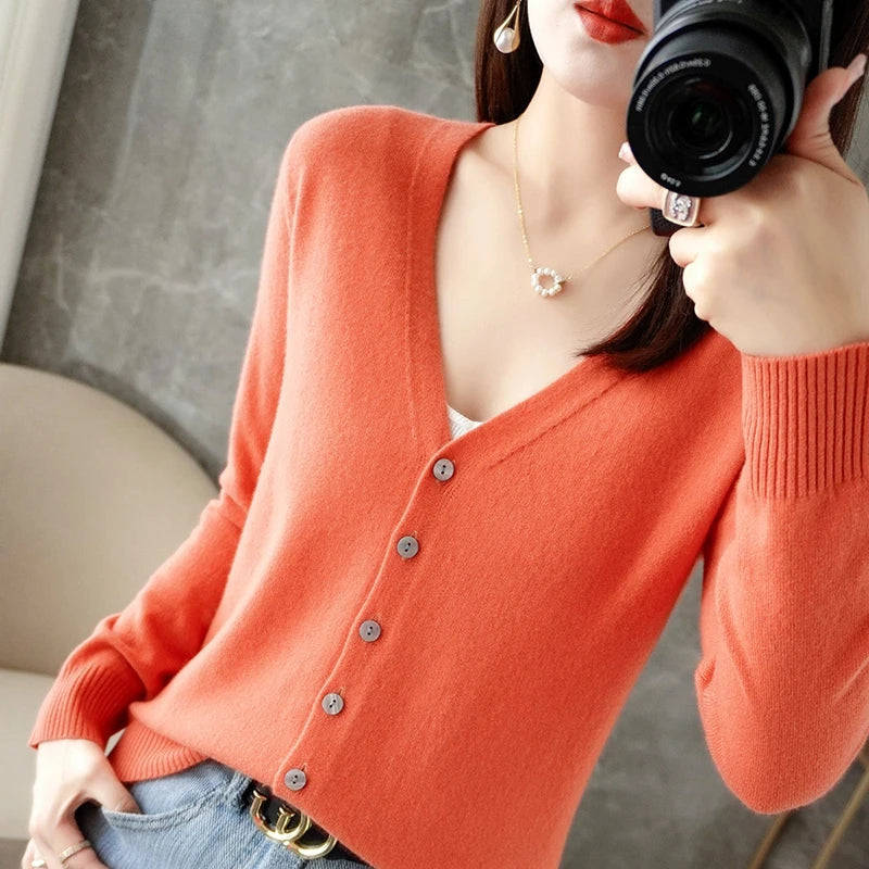 V-Neck Temperament Loose Sweater