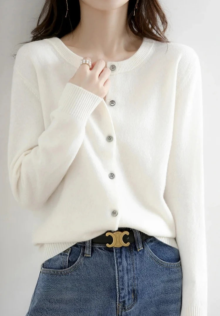 Round Neck Cardigan
